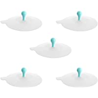 Tapas de silicona para tazas- con soporte para cucharas- 5 unidades